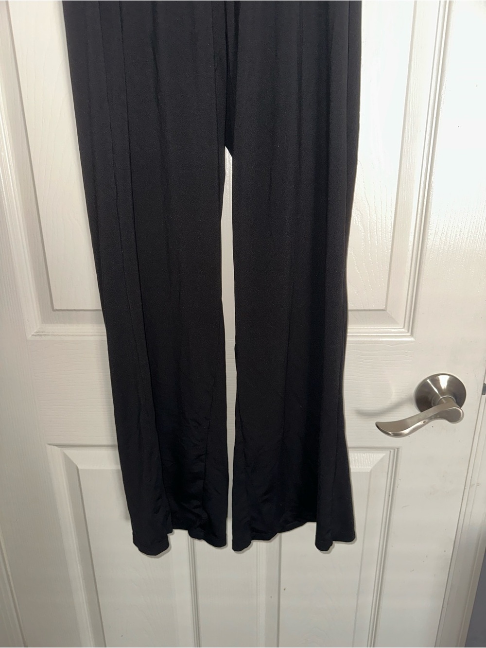 Women's Black Wide-Leg Pull-On Jumpsuit Pants - Picture 3 of 4